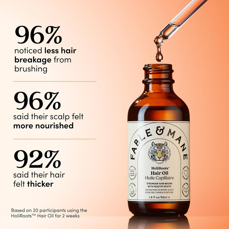 Fable & Mane HoliRoots™ Strengthening Hair Oil – Ashwagandha + Ayurvedic Roots (13.6ml)