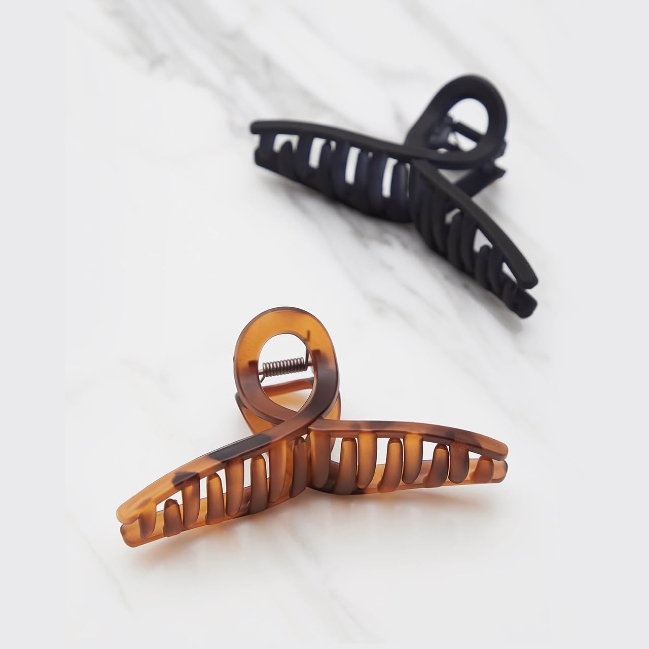 Kitsch 2-Pack Large Loop Hair Clips – Tortoise & Black