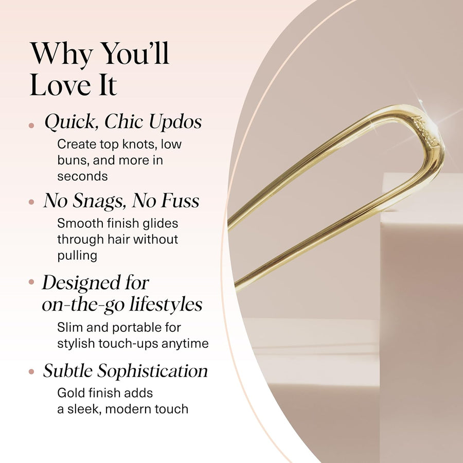 Kitsch French Hair Pin – Gold