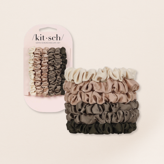 Kitsch Satin Hair Ties – Pack of 6