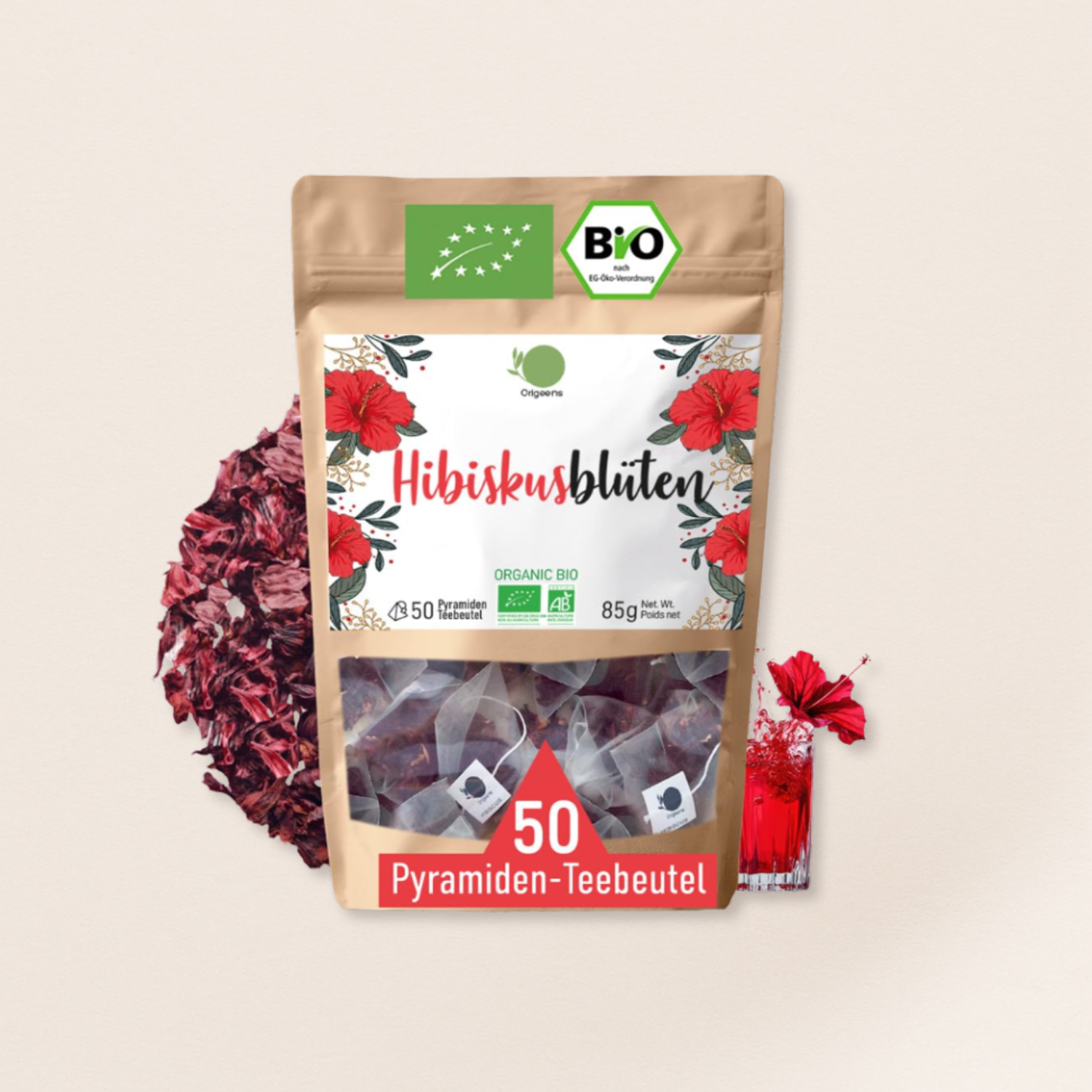 Organic Hibiscus Tea — Inner Rituals for Hair & Scalp Health