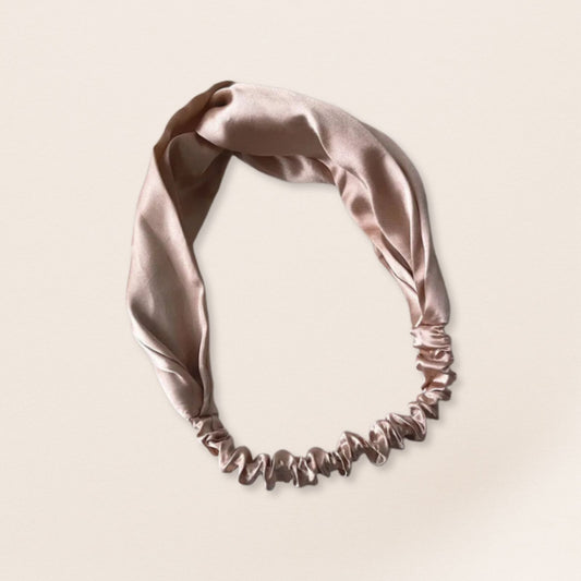 Beige headband on a beige background